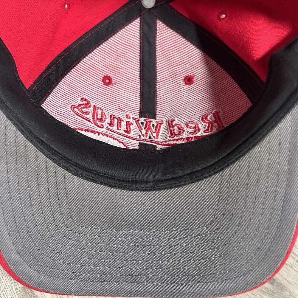 Vintage Detroit Red Wings Hat Snapback NHL Hockey Red Twins Enterprise Cap - Picture 6 of 9